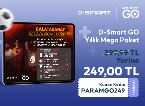 TÜRMOBKartlılara D-Smart GO Yıllık Mega Paket 249,00 TL