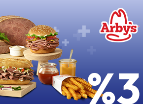 TÜRMOBkart ile TAB Gıda’ya bağlı Arby’s şubelerinden yapacağınız harcamalarda %3 nakit iade fırsatı sizi bekliyor.