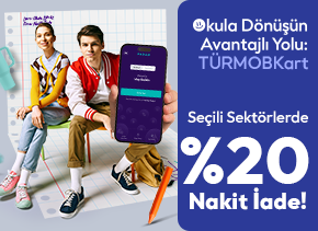 TürmobKartlılara Okula Dönüşte %20 Nakit İade!