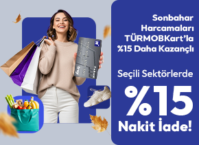 TÜRMOBKart’tan Seçili Markalarda %15 Nakit İade!
