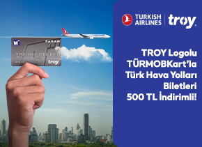 TÜRMOBKartlılara Türk Hava Yolları Biletlerinde 500 TL İndirim!